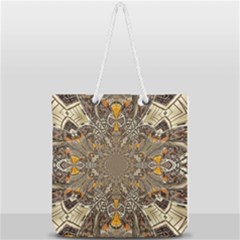 Abstract Digital Geometric Pattern Full Print Rope Handle Tote (large) by Sudhe