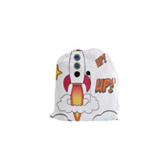 Rocket Cartoon Drawstring Pouch (xs) by Sudhe
