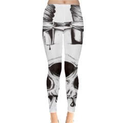Skull Knife Euclidean Vector Skull Sword Inserted Leggings  by Sudhe