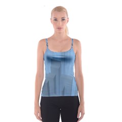 City Contemporary Modern Futuristic Spaghetti Strap Top by Pakrebo