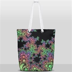 Fractal Art Digital Art Artwork Full Print Rope Handle Tote (small) by Pakrebo