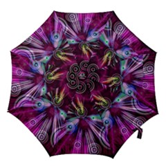 Fractal Circles Abstract Hook Handle Umbrellas (small) by Pakrebo