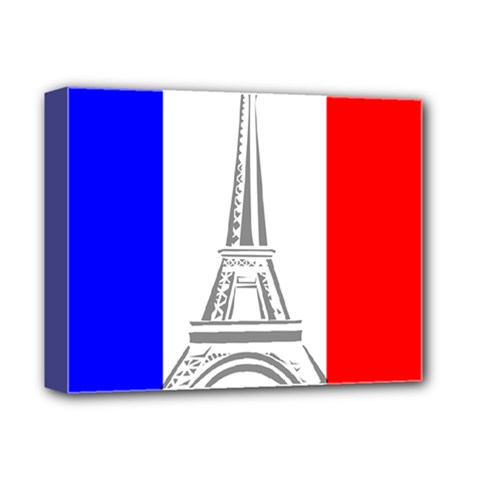 Eiffel Tower France Flag Tower Deluxe Canvas 14  X 11  (stretched) by Sudhe