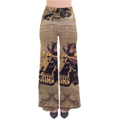 Funny Cute Mouse On A Motorcycle So Vintage Palazzo Pants by FantasyWorld7
