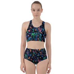 Tree Forest Abstract Forrest Racer Back Bikini Set by Pakrebo