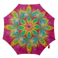 Color Abstract Form Ellipse Bokeh Hook Handle Umbrellas (large) by Pakrebo
