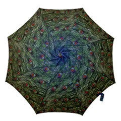 Peacock Feathers Colorful Feather Hook Handle Umbrellas (large) by Pakrebo