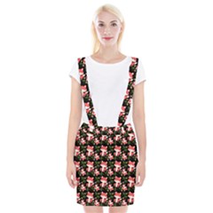 Fox And Trees Pattern Braces Suspender Skirt