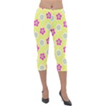 Traditional Patterns Plum Lightweight Velour Capri Leggings 