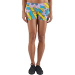 Tie-Dye Flower and Butterflies Yoga Shorts
