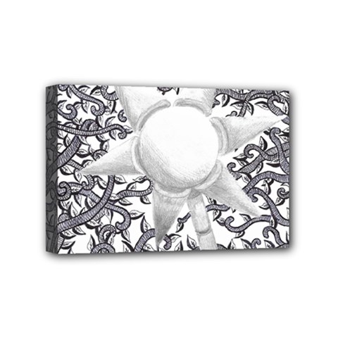 Geometric Flower And Vines 01 Mini Canvas 6  X 4  (stretched) by okhismakingart