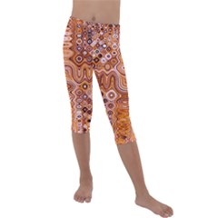 Electric Field Art Xviii Kids  Lightweight Velour Capri Leggings  by okhismakingart