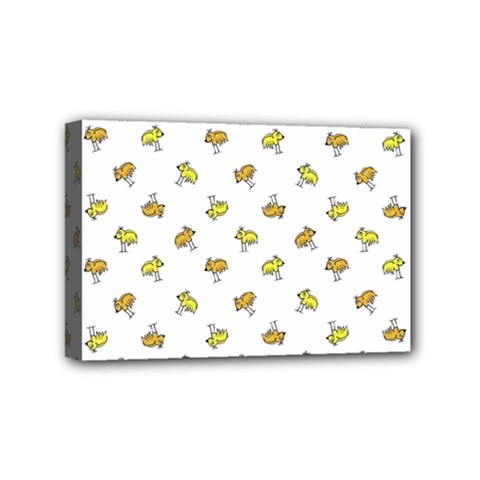 Birds, Animal, Cute, Sketch, Wildlife, Wild, Cartoon, Doodle, Scribble, Fashion, Printed, Allover, For Kids, Drawing, Illustration, Print, Design, Patterned, Pattern Mini Canvas 6  X 4  (stretched) by dflcprintsclothing