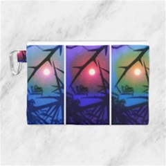 Moon And Locust Tree Collage Canvas Cosmetic Bag (large) by okhismakingart