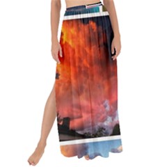 Sunset Collage Maxi Chiffon Tie-up Sarong by okhismakingart