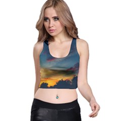 Muted Sunset Racer Back Crop Top