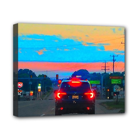 Neon Drive Canvas 10  X 8  (stretched)