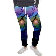 Rainbow Moon And Locust Tree Men s Jogger Sweatpants by okhismakingart