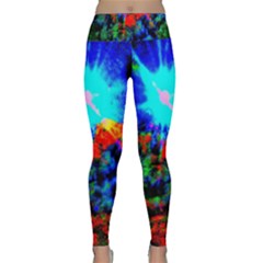 Psychedelic Spaceship Lightweight Velour Classic Yoga Leggings by okhismakingart