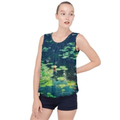 Lily Pond Ii Bubble Hem Chiffon Tank Top by okhismakingart