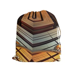 Stadium Fractal The Future Drawstring Pouch (xl) by Pakrebo