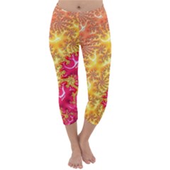 Fractal Math Mathematics Science Capri Winter Leggings  by Pakrebo