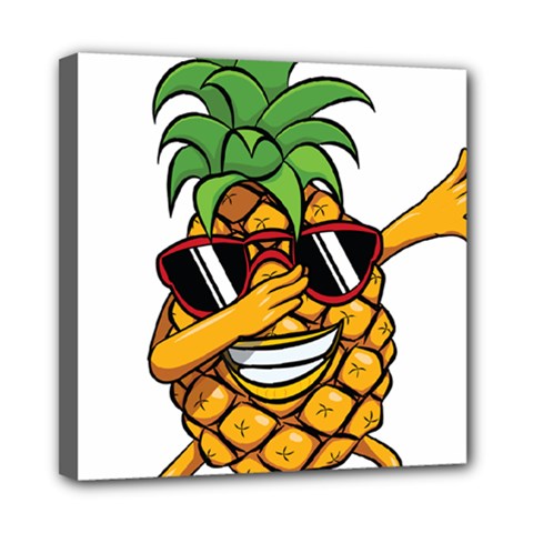 Dabbing Pineapple Sunglasses Shirt Aloha Hawaii Beach Gift Mini Canvas 8  X 8  (stretched) by SilentSoulArts