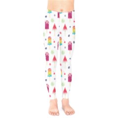 Popsicle Juice Watercolor With Fruit Berries And Cherries Summer Pattern Kids  Legging by genx