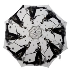 Japan Samurai Drawing   Warrior Hook Handle Umbrellas (large) by Sudhe