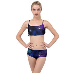 Serene Space Layered Top Bikini Set by JadehawksAnD