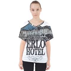 The Overlook Hotel Merch V-neck Dolman Drape Top by milliahood