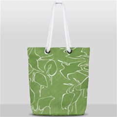 Katsushika Hokusai, Egrets From Quick Lessons In Simplified Drawing Full Print Rope Handle Tote (small) by Valentinaart