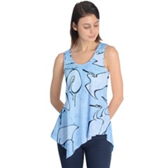 Katsushika Hokusai, Egrets From Quick Lessons In Simplified Drawing Sleeveless Tunic by Valentinaart