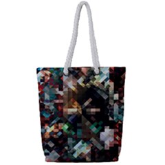 Abstract Texture Desktop Full Print Rope Handle Tote (small) by HermanTelo
