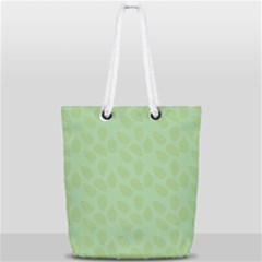 Leaves - Light Green Full Print Rope Handle Tote (small) by WensdaiAmbrose