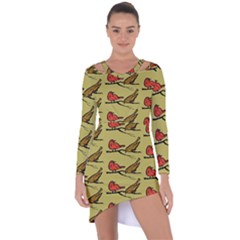Bird Animal Nature Wild Wildlife Asymmetric Cut-out Shift Dress
