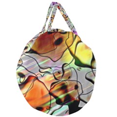Abstract Transparent Drawing Giant Round Zipper Tote by HermanTelo