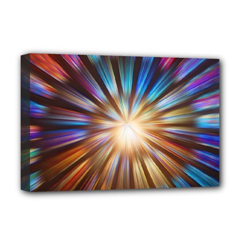 Background Spiral Abstract Deluxe Canvas 18  X 12  (stretched) by HermanTelo