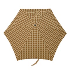 Pattern Gingerbread Brown Tree Mini Folding Umbrellas by HermanTelo