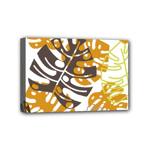 Pattern Leaves Mini Canvas 6  X 4  (stretched)
