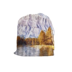 Painting Paint Landscape Nature Drawstring Pouch (large) by Pakrebo