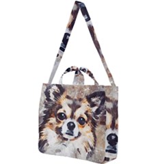 Chihuahua Dog Cute Pets Small Square Shoulder Tote Bag by Pakrebo