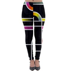 Background Abstract Semi Circles Lightweight Velour Leggings by Pakrebo