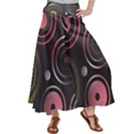Circles Pinks Yellows Design Satin Palazzo Pants