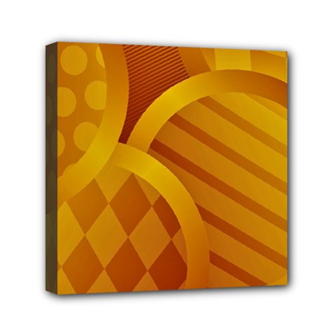 Background Abstract Shapes Circle Mini Canvas 6  X 6  (stretched) by Pakrebo