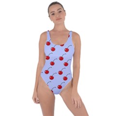 Kawaii Cherries Blue Pattern Bring Sexy Back Swimsuit by snowwhitegirl