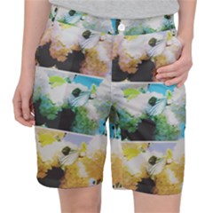 Faded Snowball Branch Collage (ii) Pocket Shorts by okhismakingart