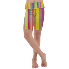 Background Colorful Abstract Kids  Lightweight Velour Cropped Yoga Leggings