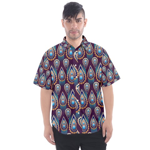 Illustrations Seamless Pattern Pattern Men s Short Sleeve Shirt by Pakrebo