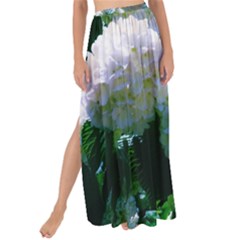 Blue Snowball Branch Maxi Chiffon Tie-up Sarong by okhismakingart